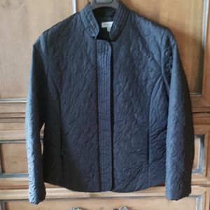 David Brooks women’s 14 black blazer snaps quilted stitch fully lined